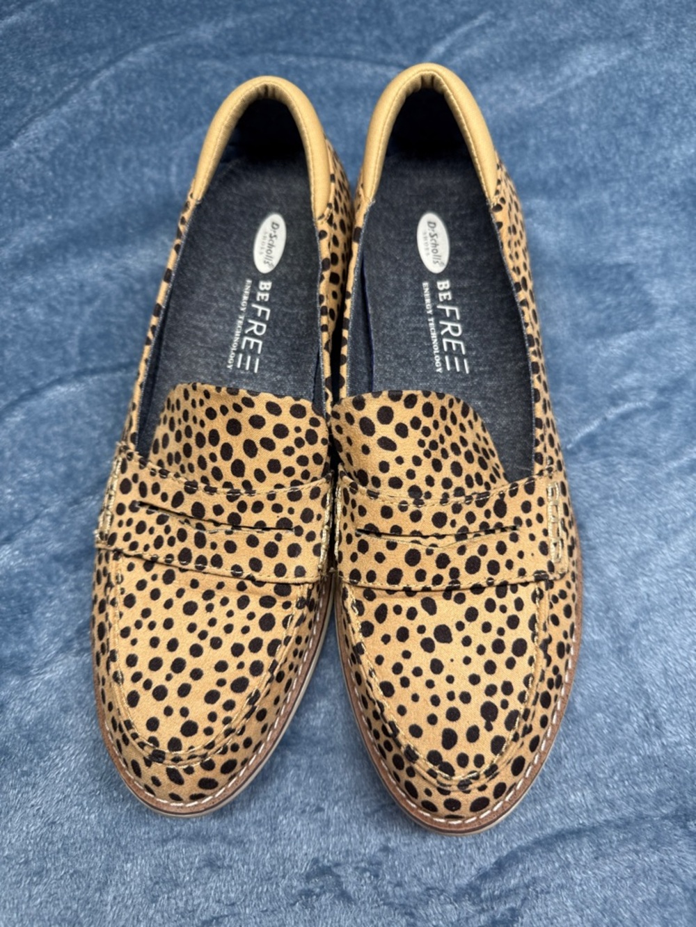 Dr. Scholl's BE FREE Tan with Black Cheetah Print Loafers